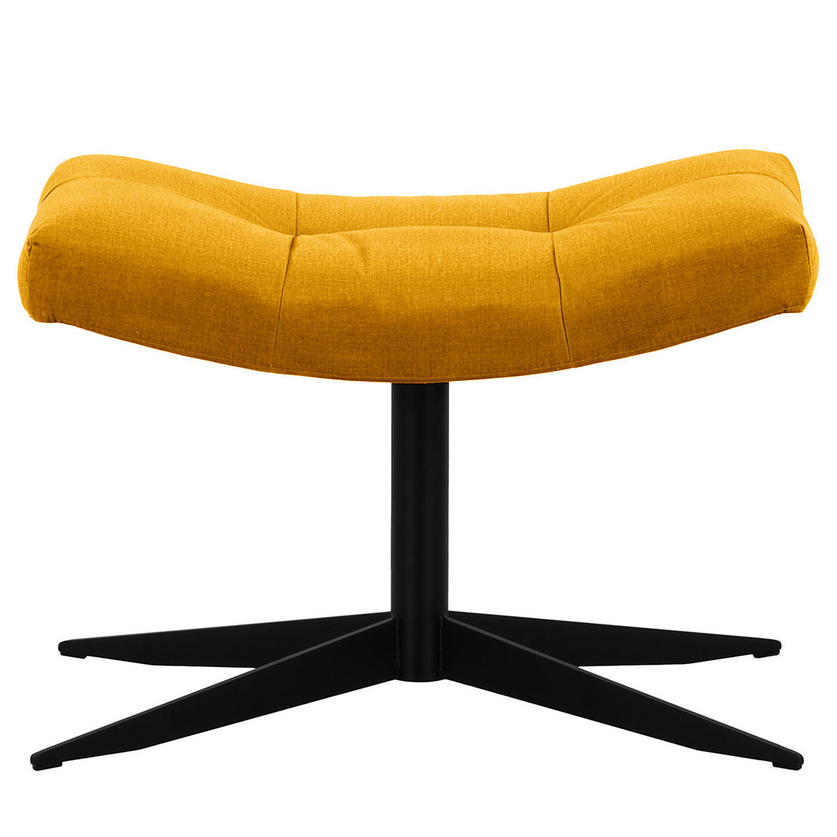 POLSTERHOCKER - Gelb/Schwarz, Textil/Metall (67/47/50cm) - home24