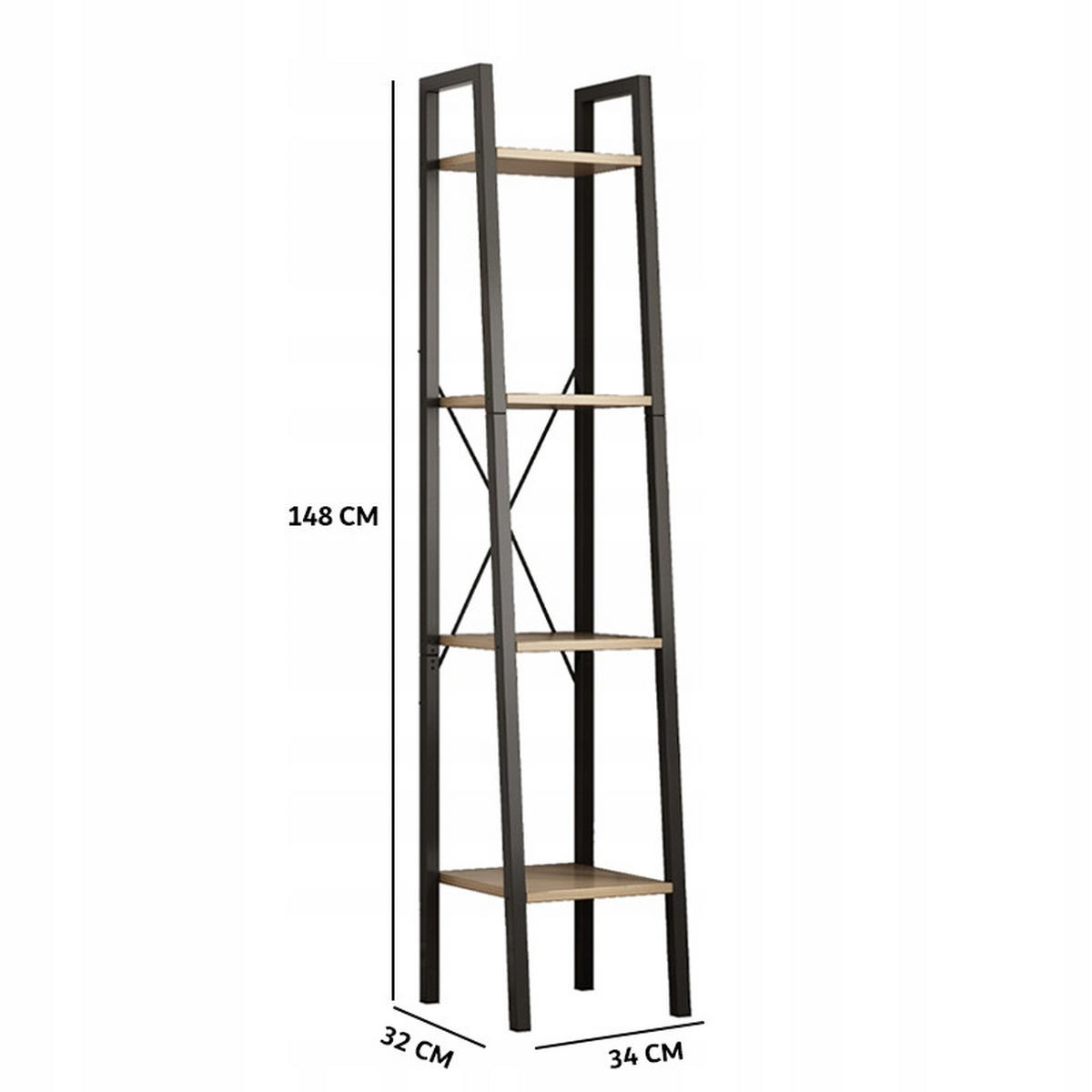BÜCHERREGAL, braun 34/32/148 cm - Braun, Holzwerkstoff (34/148/32cm)