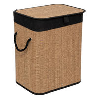 WÄSCHEKORB Luxe 60 l 41,5/30/50 cm - Schwarz, Naturmaterialien (30/50/41.5cm) - 5five Simply Smart