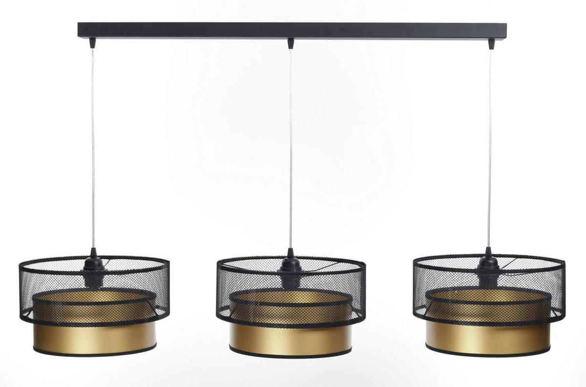 HÄNGELEUCHTE Gold 30/88 cm - Schwarz, Kunststoff (30/2.6/88cm) - ONZENO