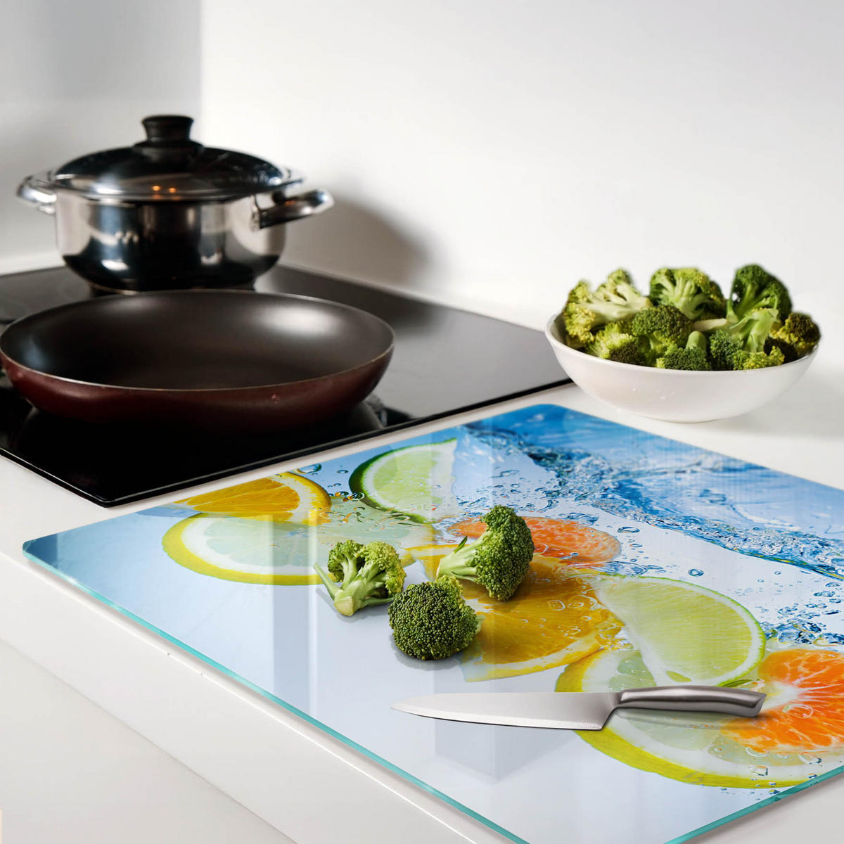 GLASPLATTE 60x52 cm Zitruswasser - Gelb, Glas (60/0.4/52cm) - TULUP