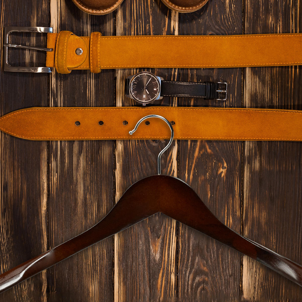 10XVEŠIAKY na saká - tmavohnedá, kov/drevo (45/23.5/5.5cm) - Relaxdays