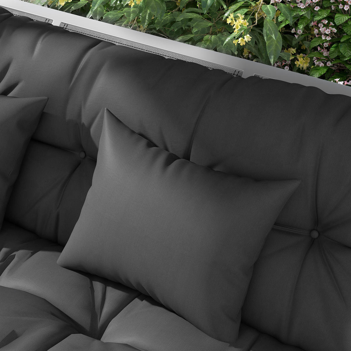 HOLLYWOODSCHAUKELAUFLAGE DE-17708 Grau - Dunkelgrau, Textil (50/10/150cm) - ComfortXL