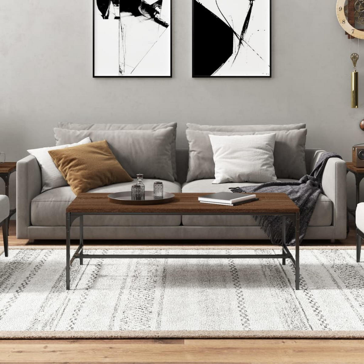 COUCHTISCH Braun Eichen-Optik 100x50x35 cm Holzwerkstoff - Braun, Holzwerkstoff (100/50/35cm) - furnicato