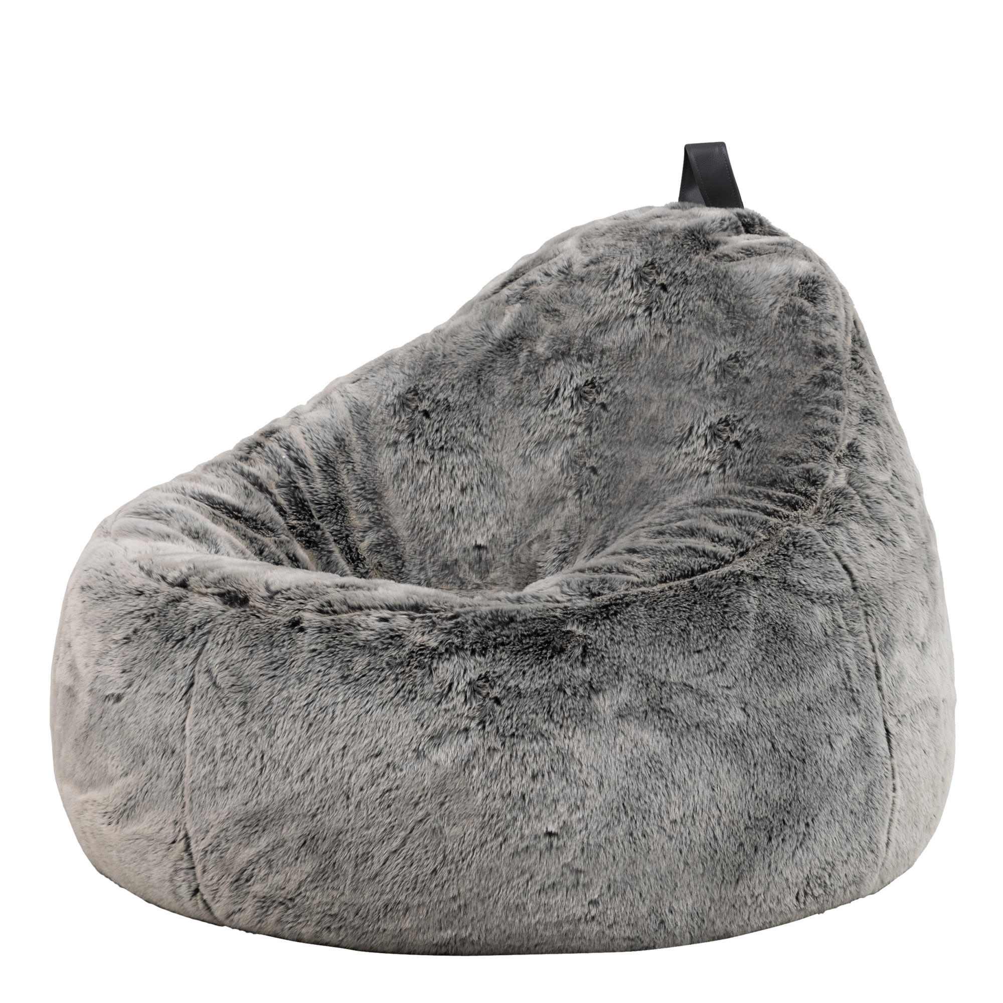 SITZSACK Sessel Kokon aus Kunstfell - Grau, Kunststoff/Textil (87/73/87cm) - icon