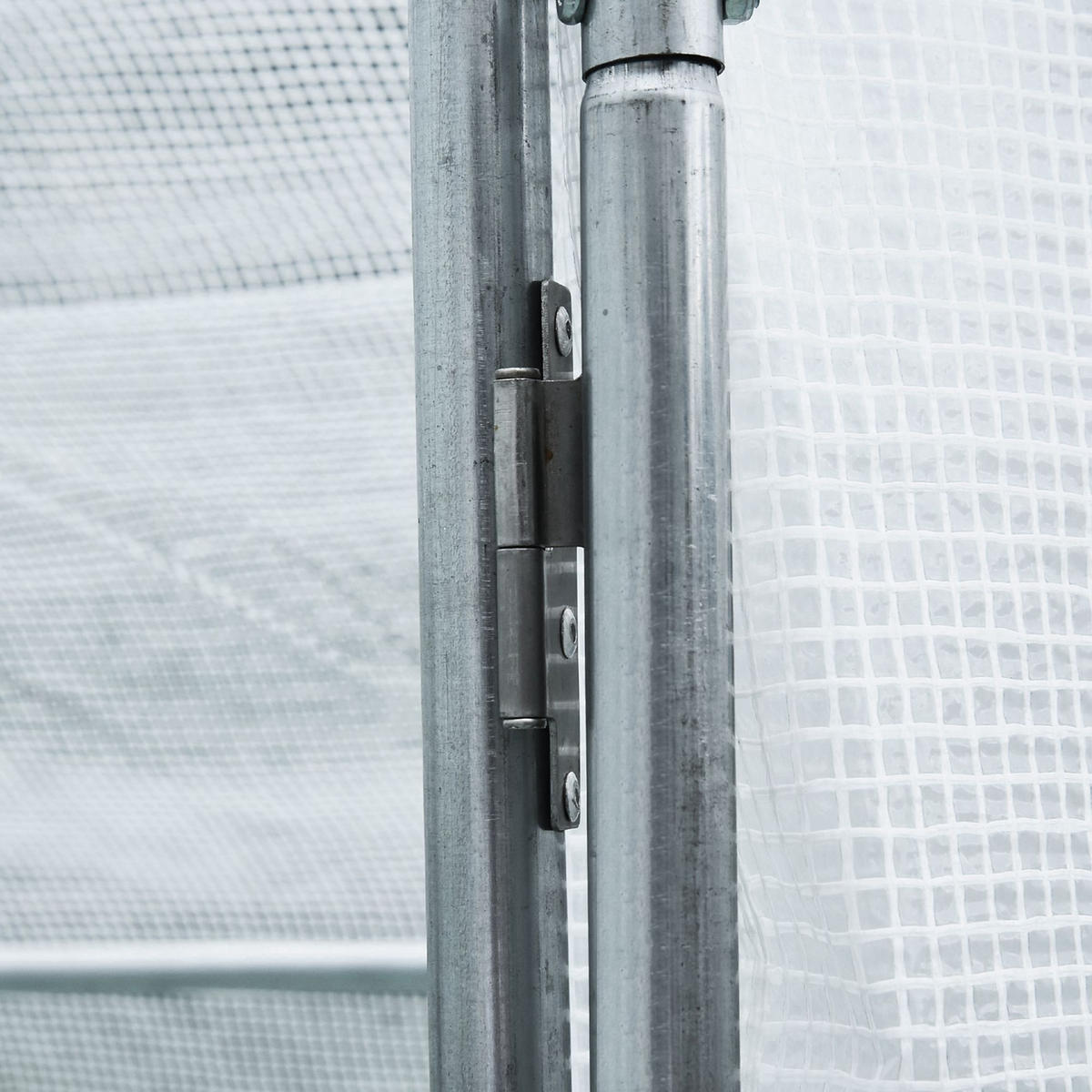 GEWÄCHSHAUS DE-11882 12 m² mit Doppeltür Weiß - Weiß, Metall (300/200/400cm) - ComfortXL