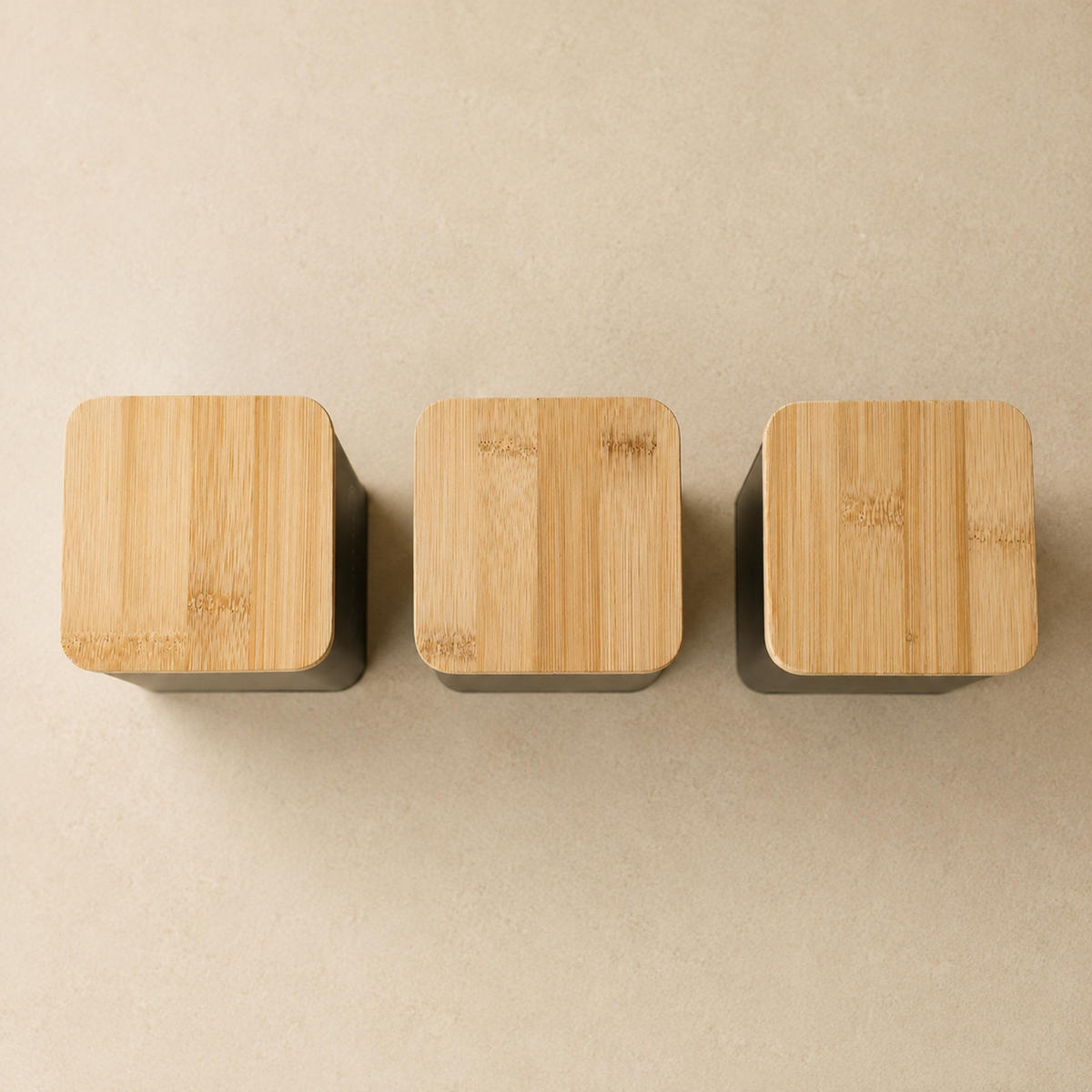 VORRATSDOSE 3er-Set 10/10/15 cm - Schwarz, Metall (10/15/10cm) - AROMELIO