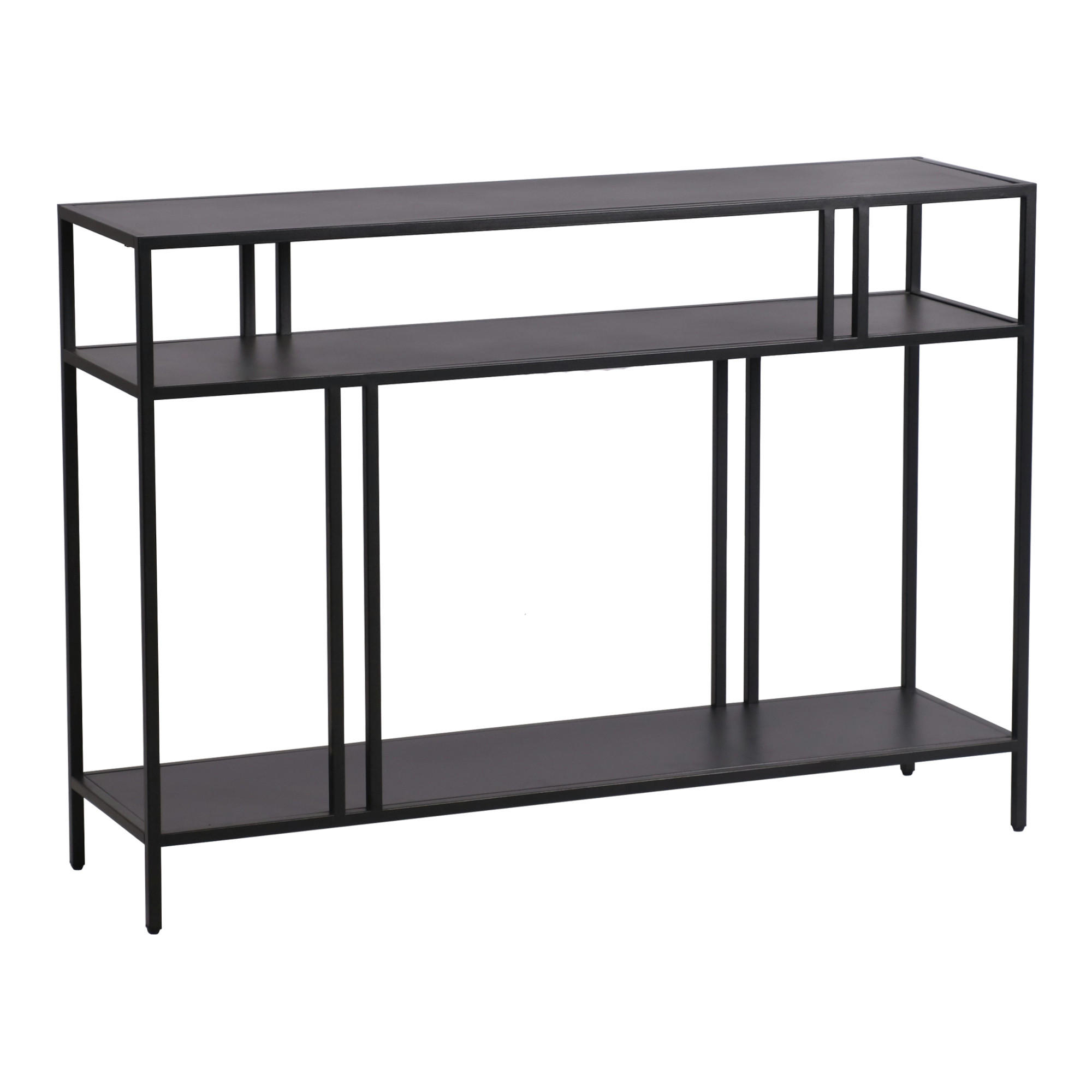 KONSOLENTISCH Kumlinge - Schwarz, Metall (30/110/78cm) - [en.casa]