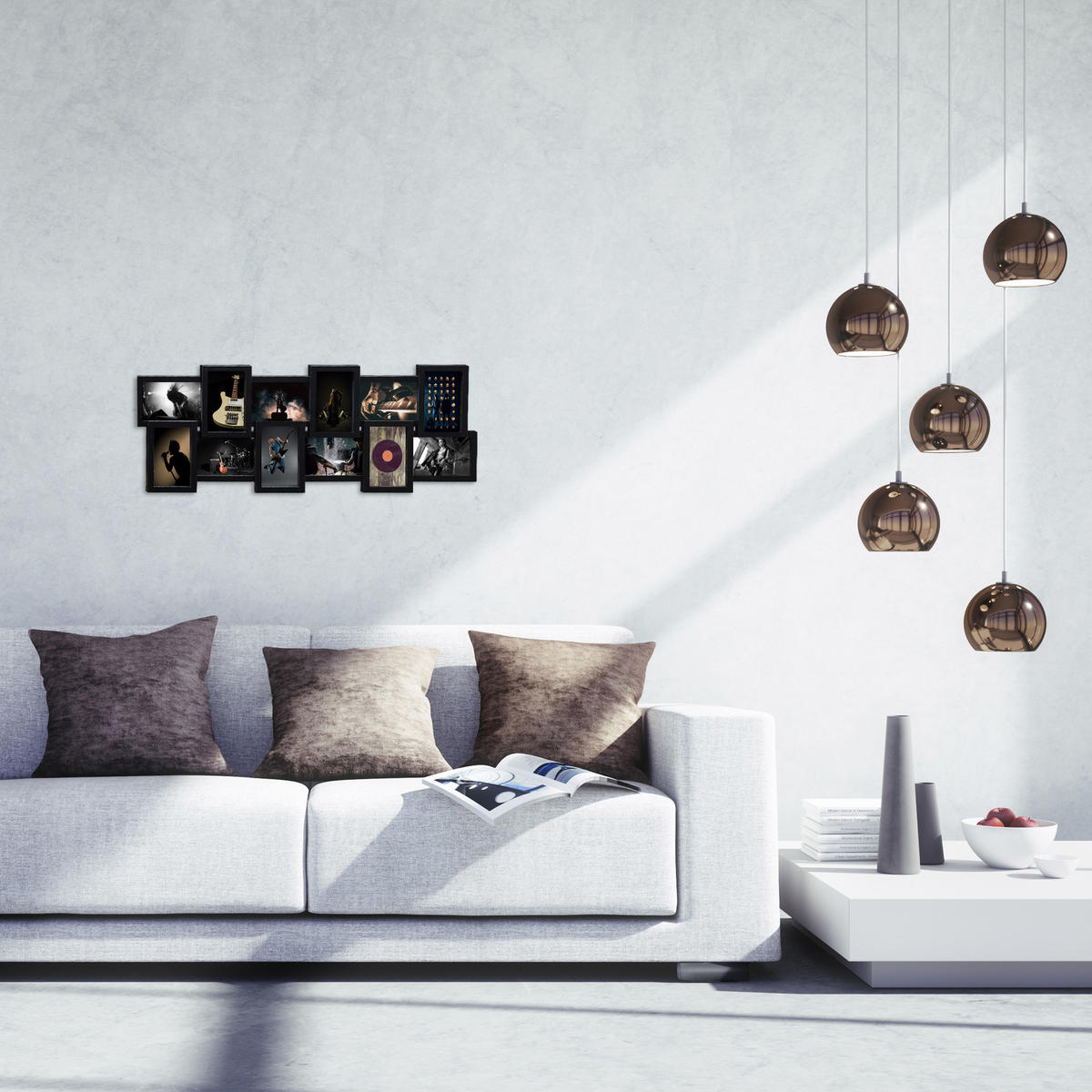 BILDERRAHMEN - Weiß, Wellpappe/Kunststoff (81/30/2cm) - Relaxdays