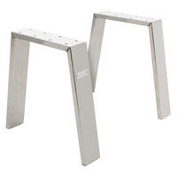 TISCHBEINE 2er Set Loft 44 x 42 cm Silber - Silberfarben, Metall (8/42/44cm) - ML-DESIGN