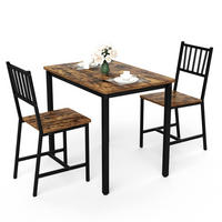ESSGRUPPE DE-39325 3-teilig, mit 2 Stühlen Schwarz - Schwarz, Holzwerkstoff (90/75.5/60cm) - ComfortXL