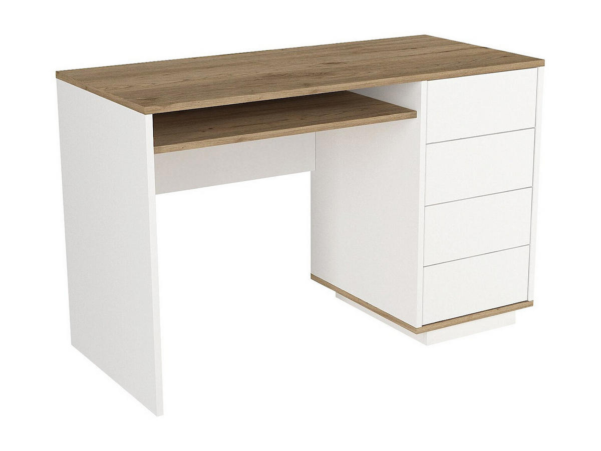 SCHREIBTISCH - 120 cm x 55 cm - holz - weiß Lotula - Weiß, Holz (120/55/76.8cm) - Vente-Unique
