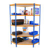 ECKREGAL Muli HxBxT 180 x 90 x 50 cm 5 Fachböden Fachlast 200 kg Blau-Orange - Gelb, Metall (90/180/50cm) - PROREGAL