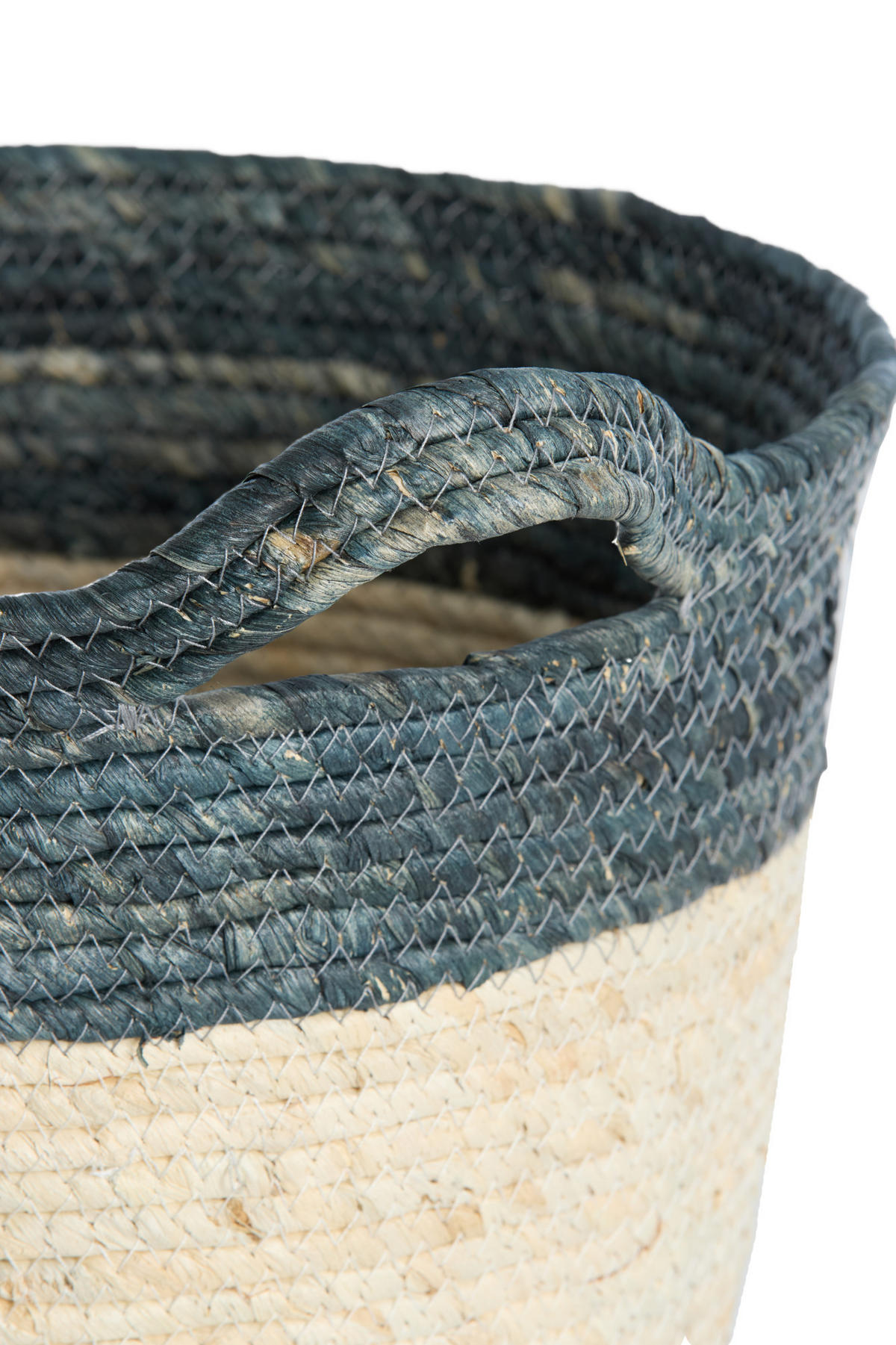 KORB Kilkee Blau Ø40/40 cm 3er-Set - Blau, Naturmaterialien (40/40/40cm) - Light & Living
