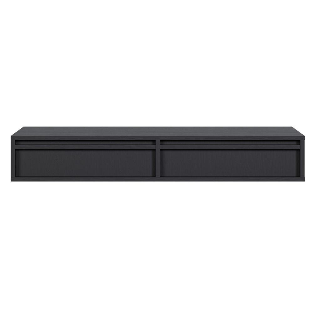 SCHMINKTISCH Evo Schwarz 110 cm - Anthrazit, Holzwerkstoff (110/17/38.5cm) - Selsey