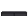 SCHMINKTISCH Evo Schwarz 110 cm - Anthrazit, Holzwerkstoff (110/17/38.5cm) - Selsey