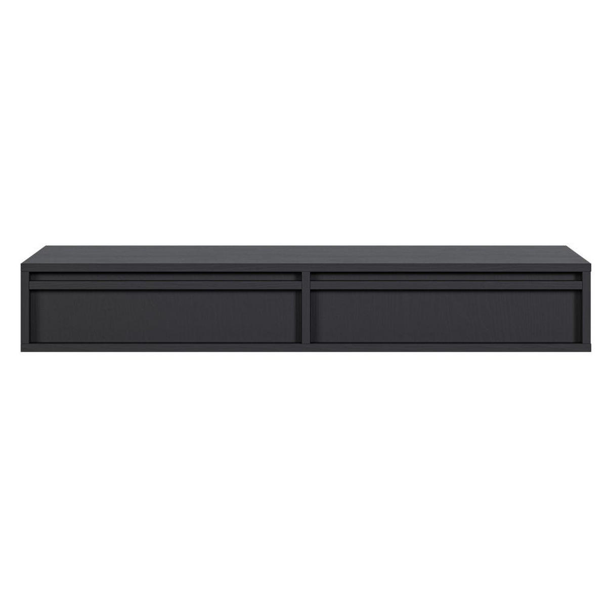 SCHMINKTISCH Evo Schwarz 110 cm - Anthrazit, Holzwerkstoff (110/17/38.5cm) - Selsey