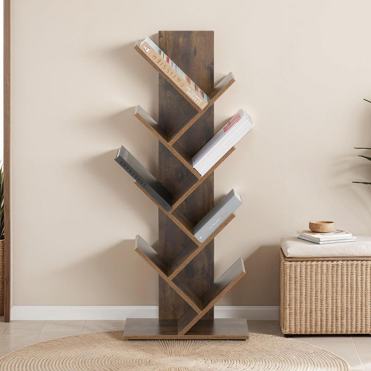 BÜCHERREGAL JULES braun - Braun, Holzwerkstoff (48/116/23cm) - IDIMEX