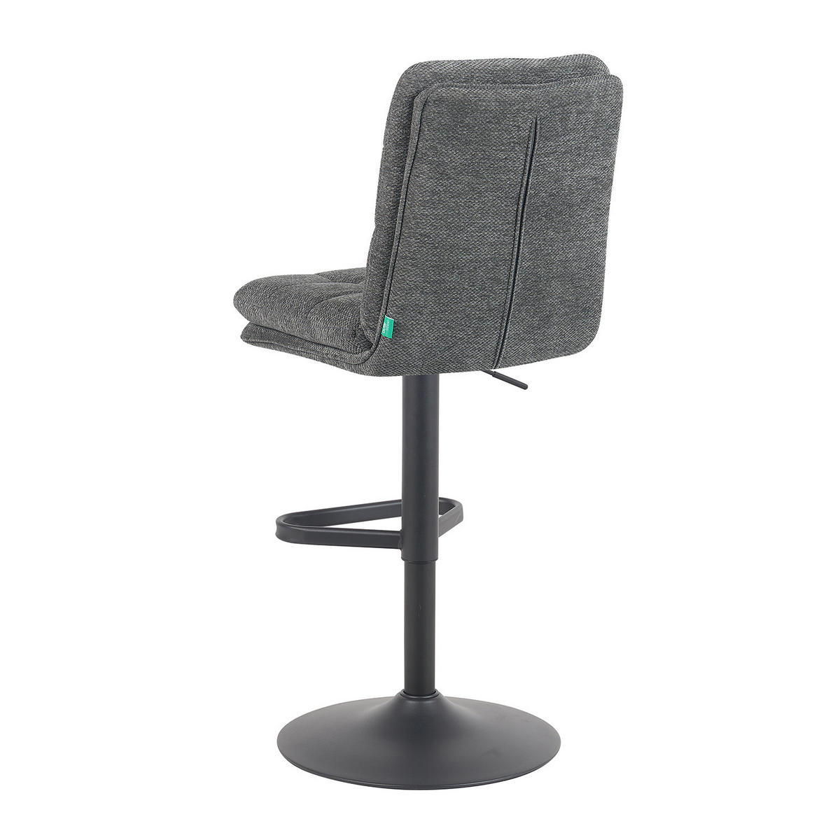 BARHOCKER Enno - Schwarz/Grau, Textil/Metall (45/103/57cm) - DUBI Möbel