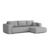 ECKSOFA CARACAS 288/185 in Cord Hellgrau mit Schlaffunktion rechts - Hellgrau, Holz/Holzwerkstoff (288/185cm) - Deine Möbel 24