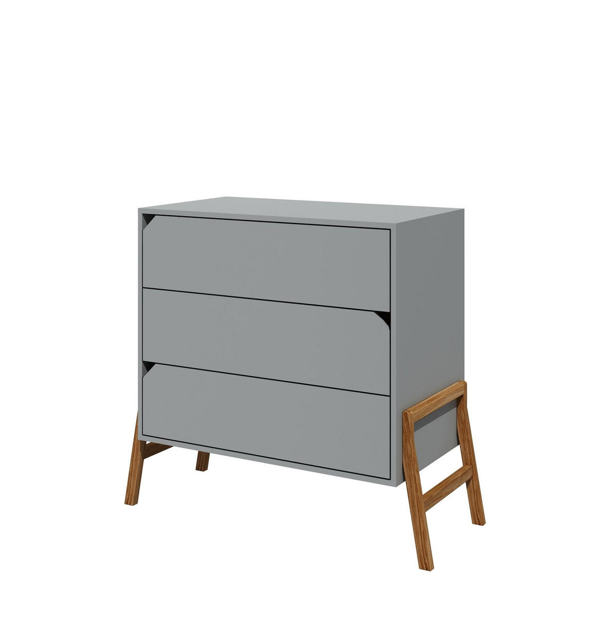KINDERKOMMODE Lotta – rustikale Eleganz und Funktionalität Grau - Grau, Holzwerkstoff (107/93/50cm) - RAUMHIRSCH FURNITURE