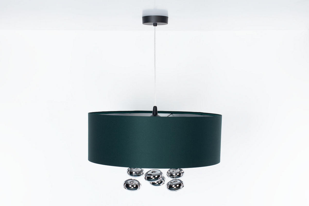 HÄNGELEUCHTE Grün 40/96 cm - Silberfarben/Grün, Kunststoff (40/1/96cm) - ONZENO