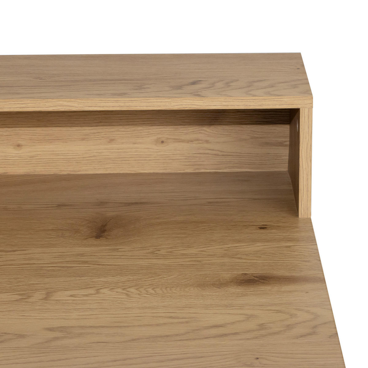 SCHREIBTISCH - Eiche Dekor / Schwarz - Eichefarben/Schwarz, Holzwerkstoff/Metall (80/160/80cm) - home24