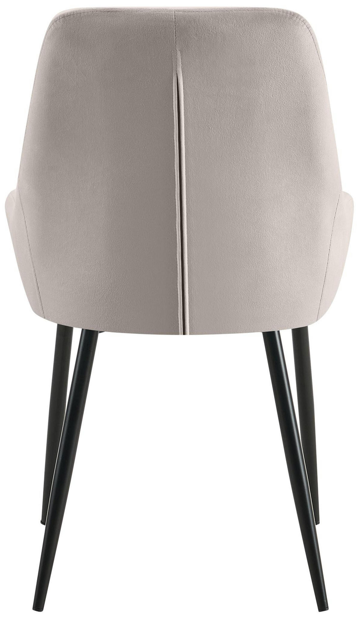 ESSZIMMERSTUHL 2er Set Samt Grau - Schwarz/Grau, Textil (50/86/53cm) - CLP