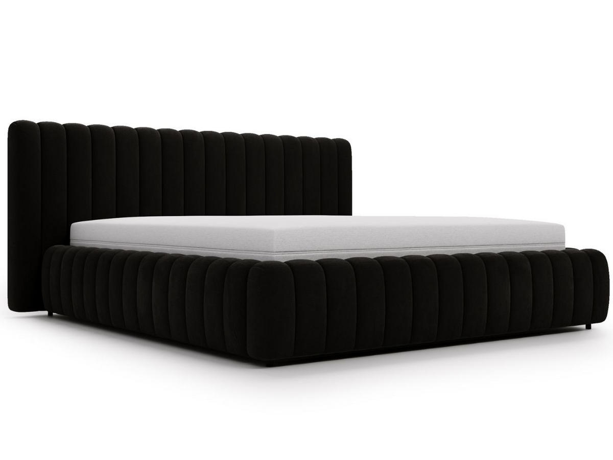 POLSTERBETT Bliss 200x200 Schwarz - Schwarz, Textil (200/200cm) - Graingold