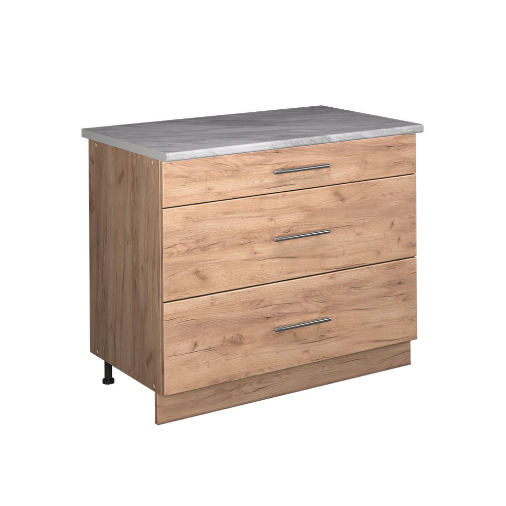 KUCHYNSKÁ SPODNÁ SKRINKA Fame-Line, Dub Goldkraft/Dub Goldkraft, 100 cm, AP Marble - dub medový, kompozitné drevo (100/82/60cm) - Vicco
