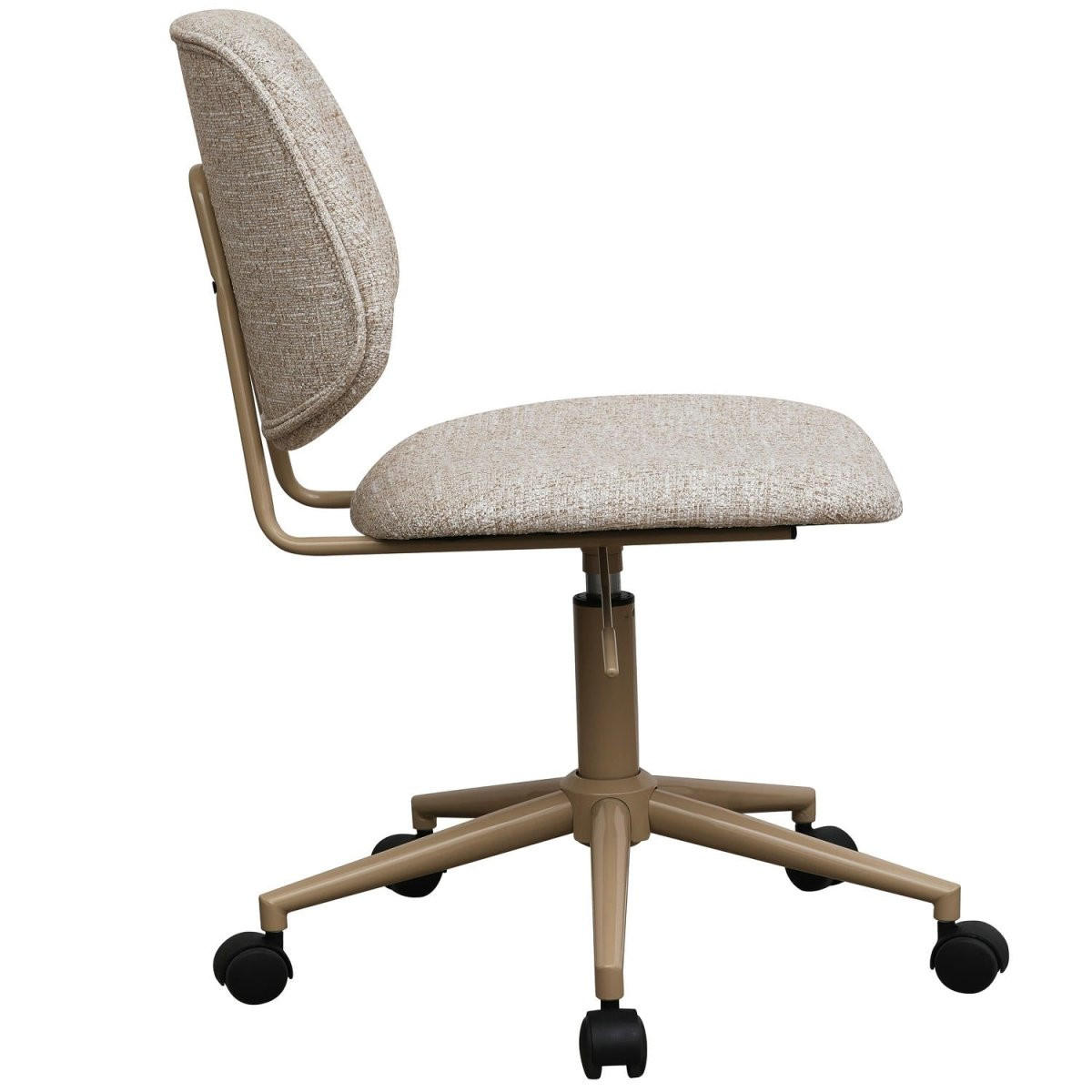 DREHSTUHL höhenverstellbar in Webstoff Beige - Beige, Textil/Metall (60/82/57cm) - Furnhouse