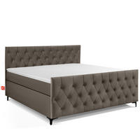 POLSTERBETT ARDEA, Braun - Schwarz/Braun, Holz/Holzwerkstoff (180/200cm) - KONSIMO®