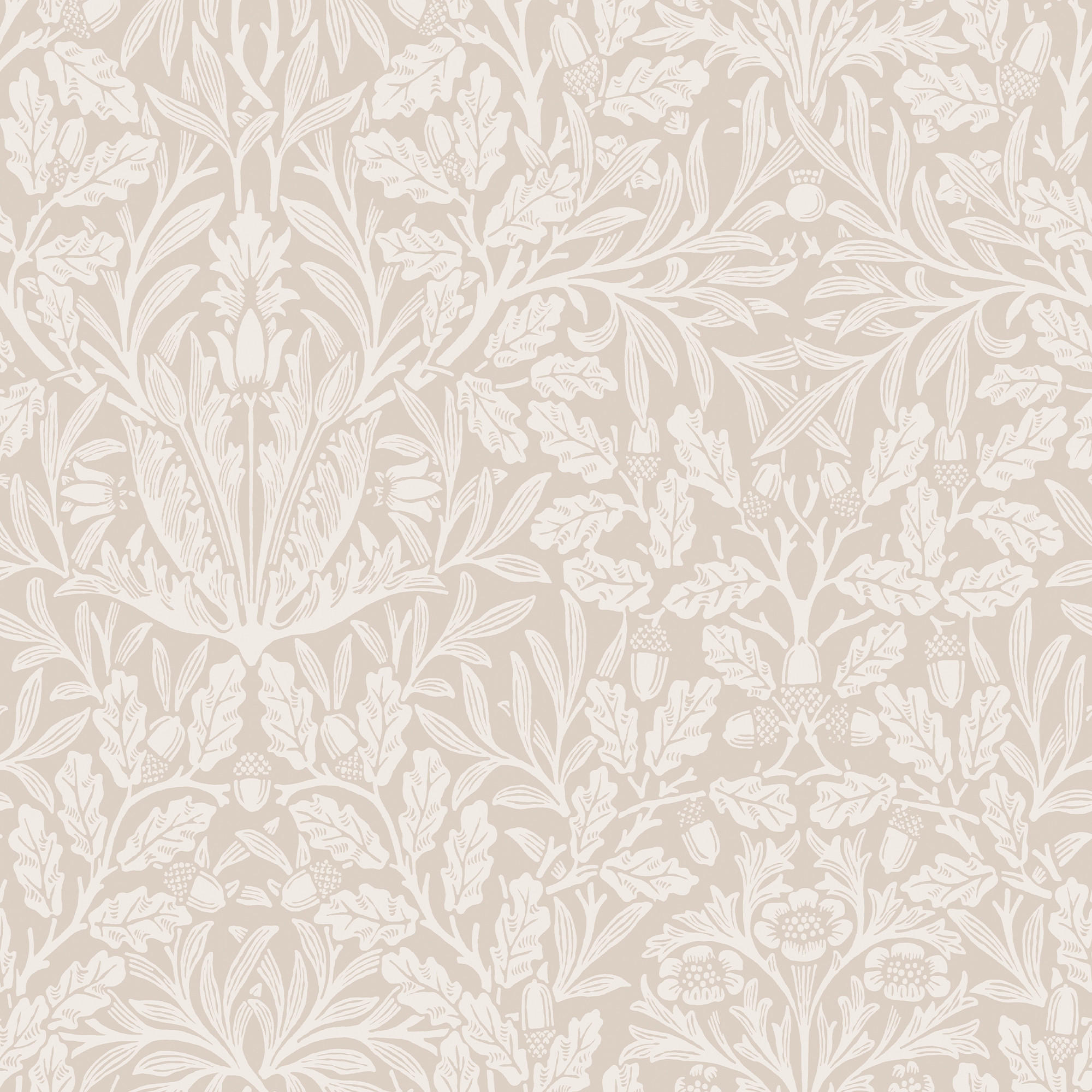 William Morris at Home Vliestapete Creme, Weiß 52x1000 cm