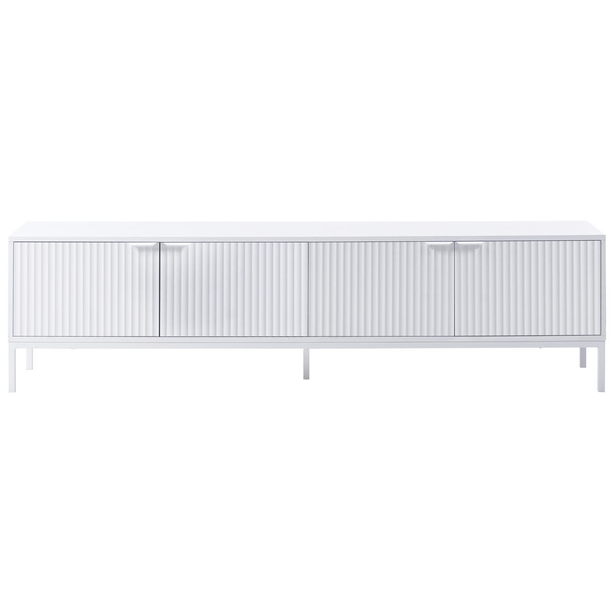COMODĂ TV albă Adelaide - alb, compozit lemnos (180/46/38cm) - Beliani