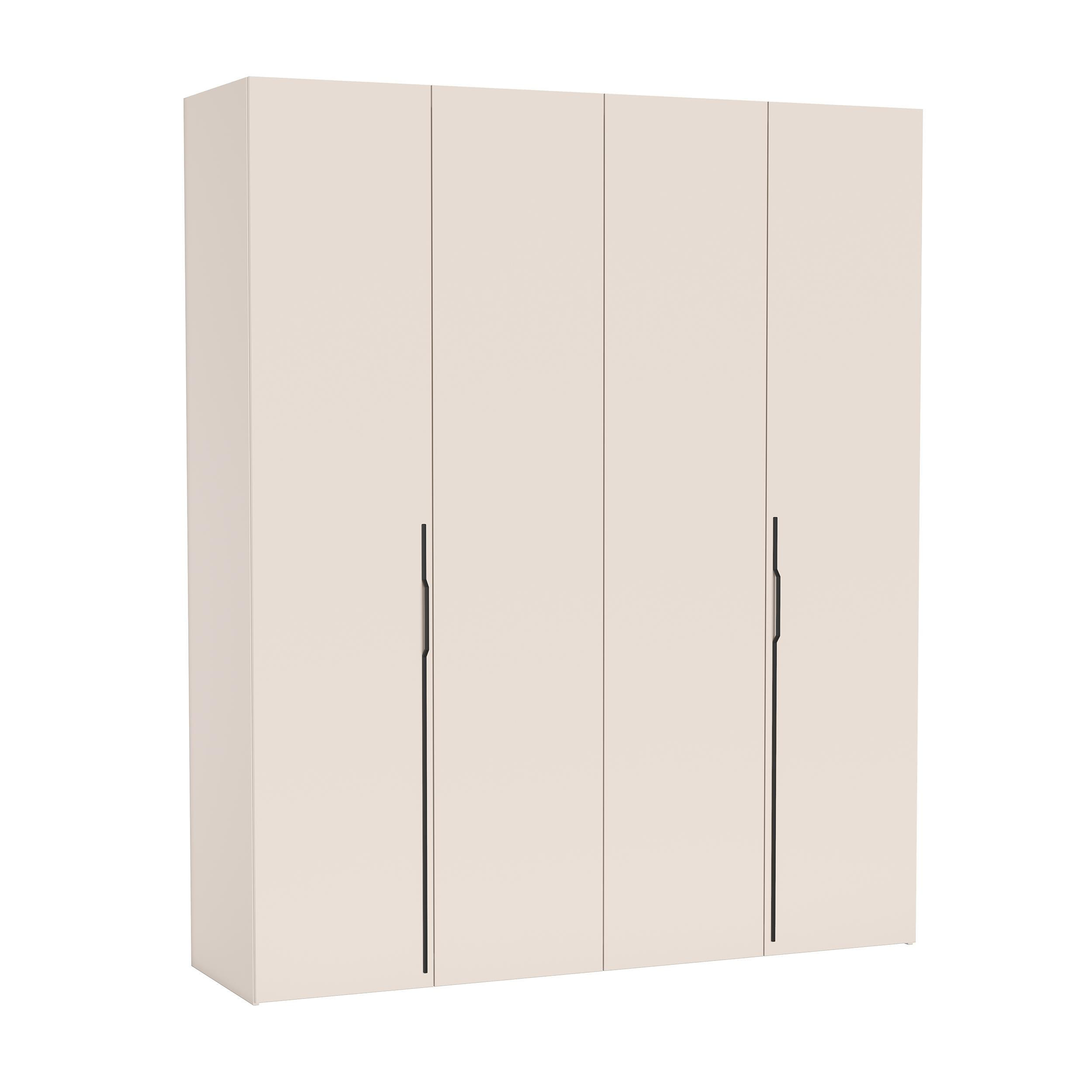 FALTTÜRENSCHRANK Omodeo 200 cm breit in Kaschmir – mit WingLine-Falttüren - Beige, Holzwerkstoff (200/240/58cm) - AX Living