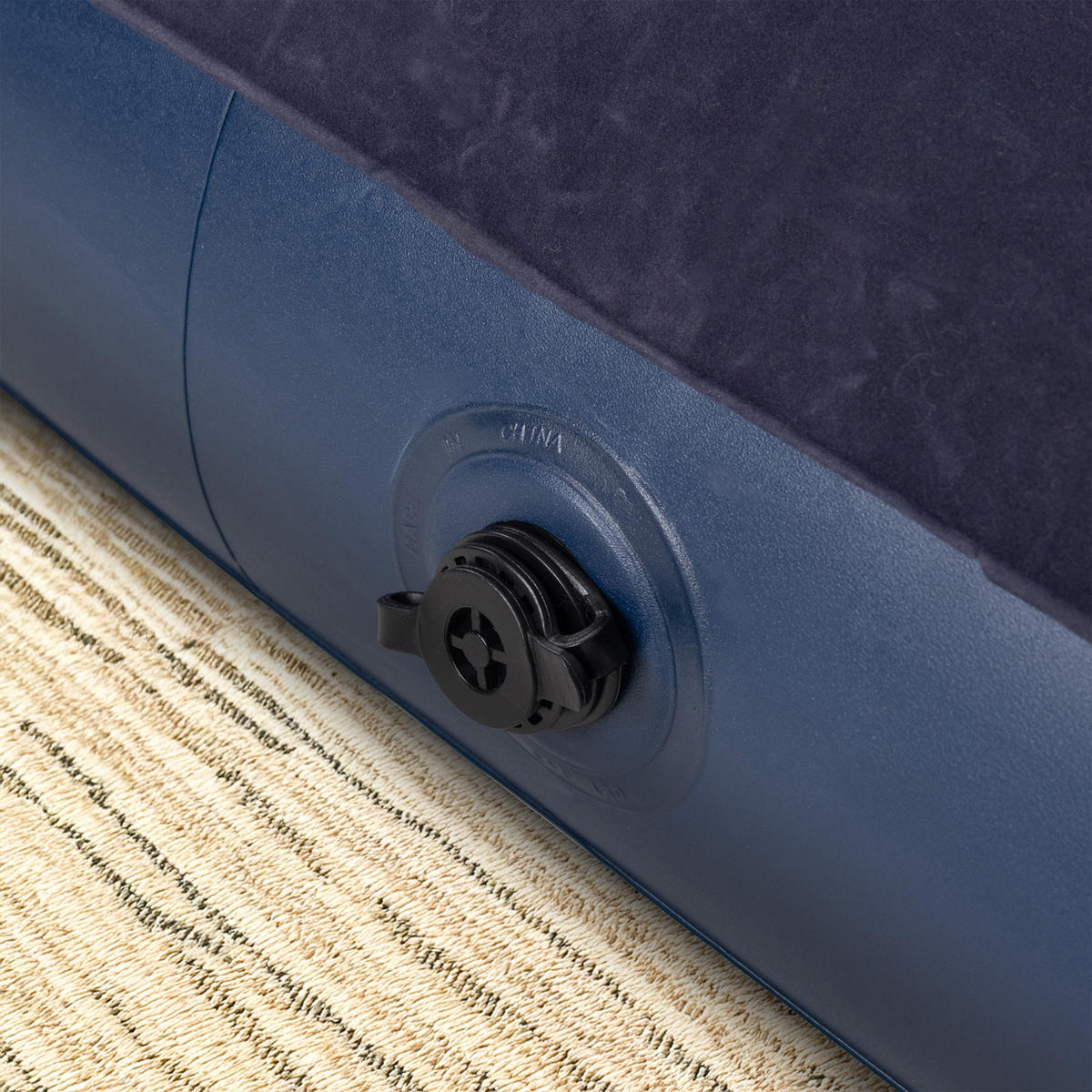 LUFTBETT Luftmatratze Camping 1 Person 191x99x22cm blau aufblasbar ohne Pumpe - Blau, Kunststoff (99/191cm) - Avenli