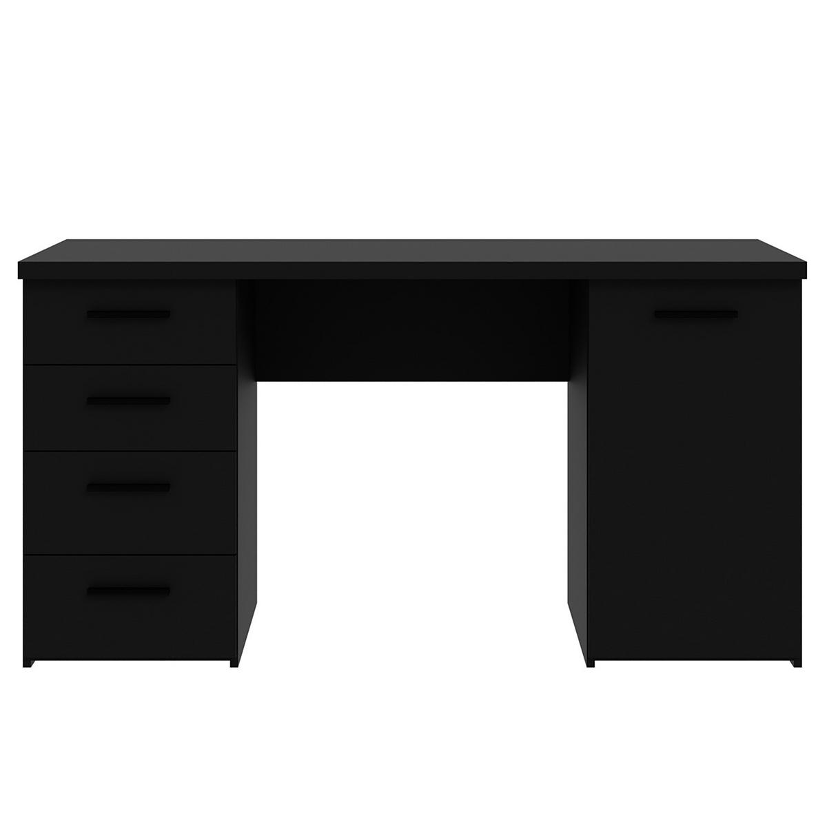 SCHREIBTISCH - Spanplatte - Silberfarben/Schwarz, Holzwerkstoff/Kunststoff (60/145/76cm) - home24