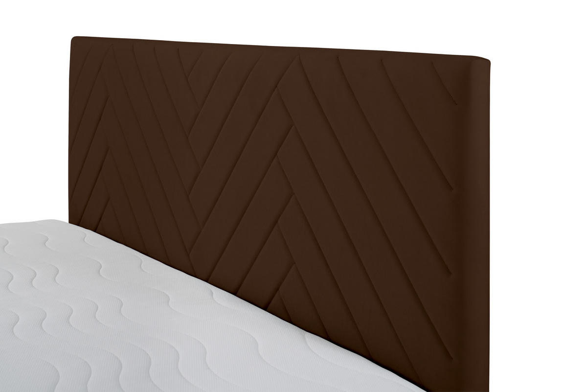 BOXSPRINGBETT NOVA mit Topper und Bettkasten, Braun, 200x200 cm - Braun, Textil (200/200cm) - KS Home Concept