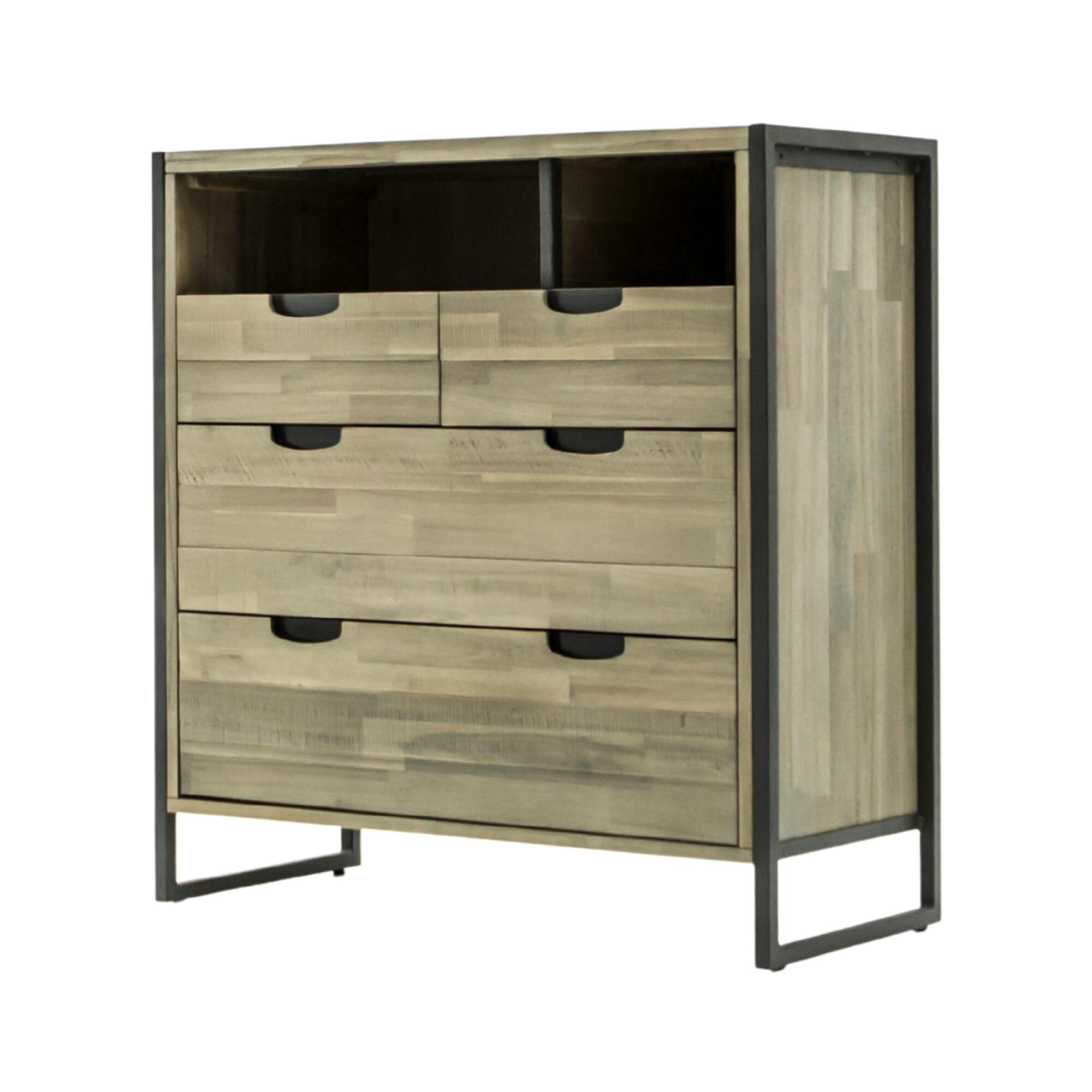 KOMMODE FLOW Beige 100x45x105 cm - Beige, Holz (100/105/45cm) - FURNLUX