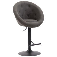 BARHOCKER Landern Stoff schwarz dunkelgrau - Dunkelgrau/Schwarz, Textil (65/128/57cm) - TPFLiving
