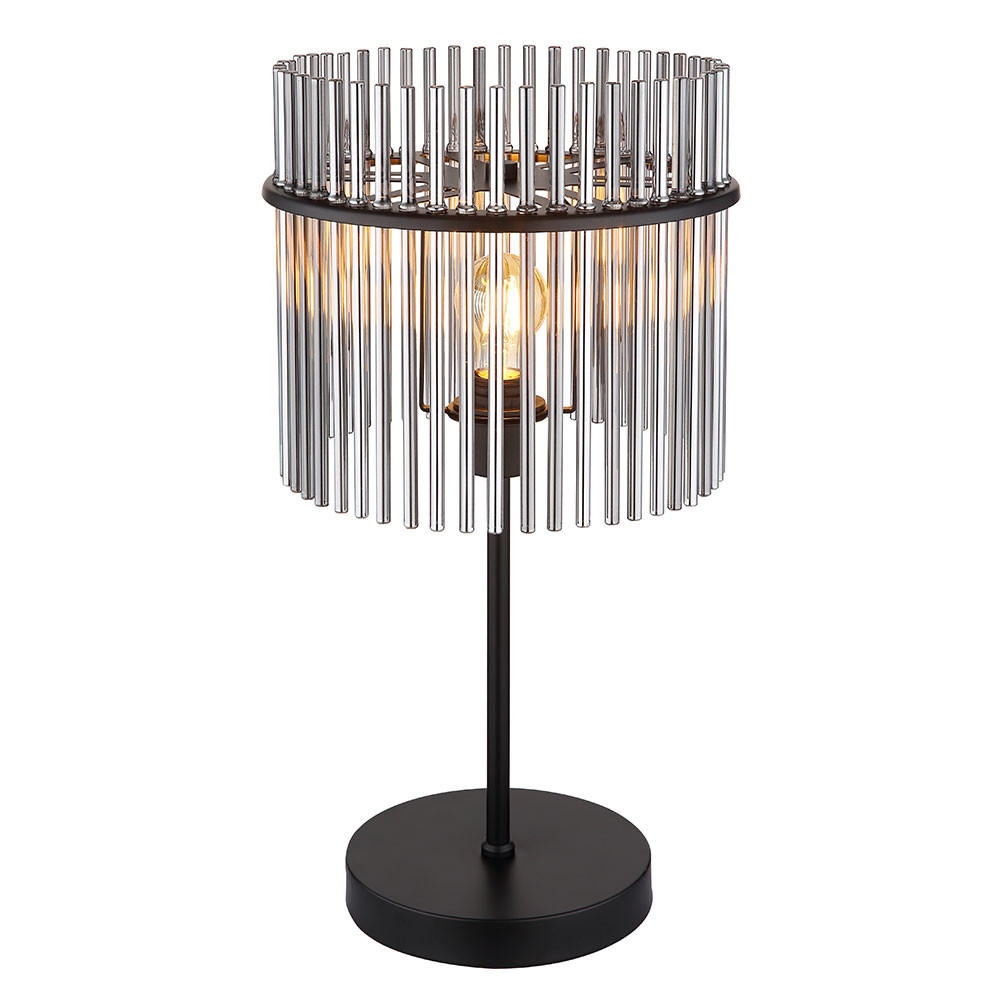 TISCHLEUCHTE Metall Rauchfarben - Grau, Glas (30/30/54.5cm) - Globo Lighting