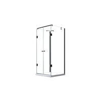 DUSCHKABINE Emma 90x90x90 x195 cm U-Form Schwarz - Schwarz, Glas (90/90/195cm) -  Glaswerk Westfalen