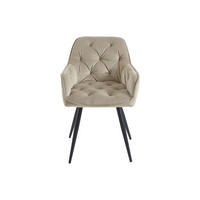 STUHL - 56 cm x 64 cm - Samt - Beige - MOBELIA - Beige, Textil (56/86/64cm) - Vente-Unique