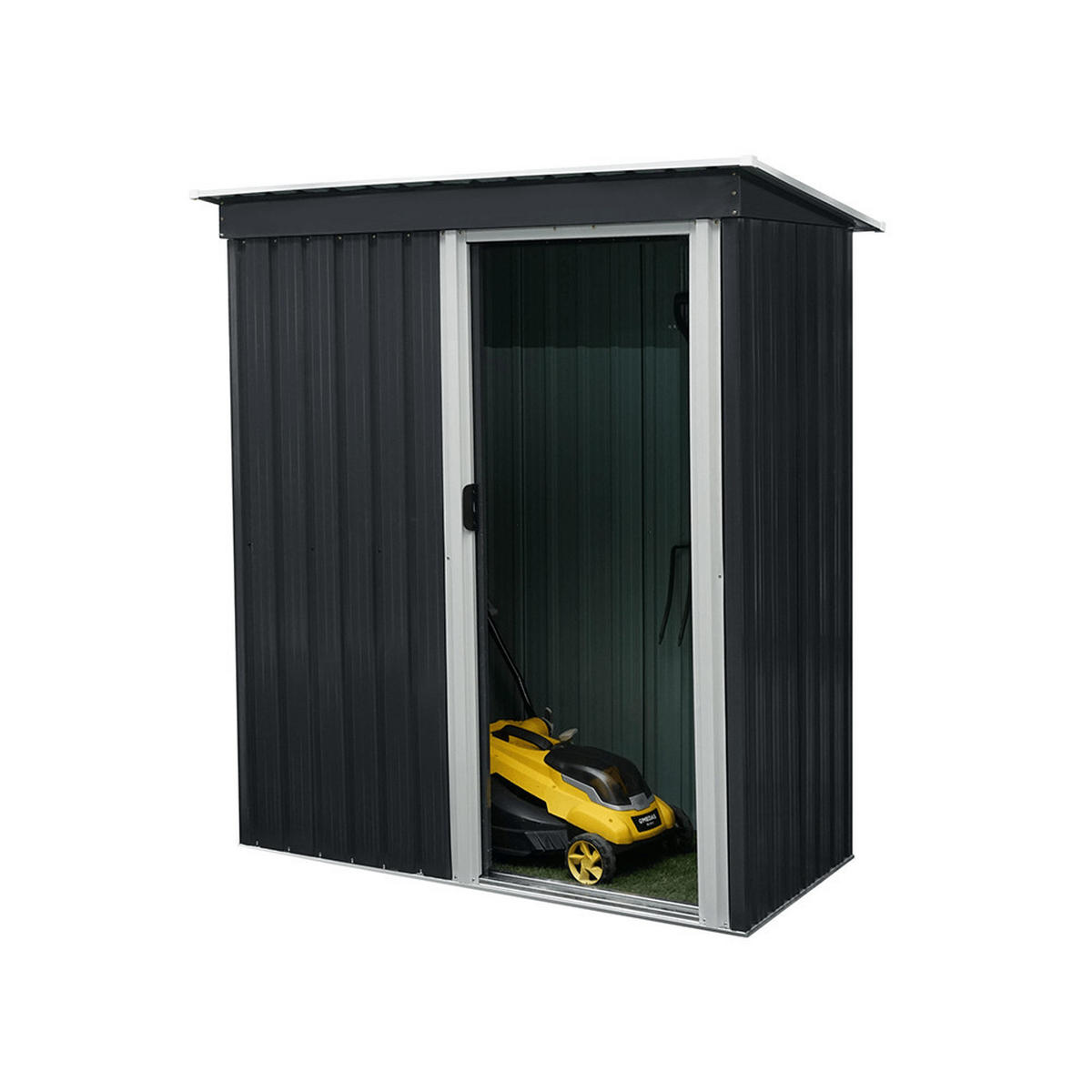 GERÄTESCHUPPEN BOHIO - Größe: XS - Anthrazit, Metall (163/182/89cm) - Home Deluxe