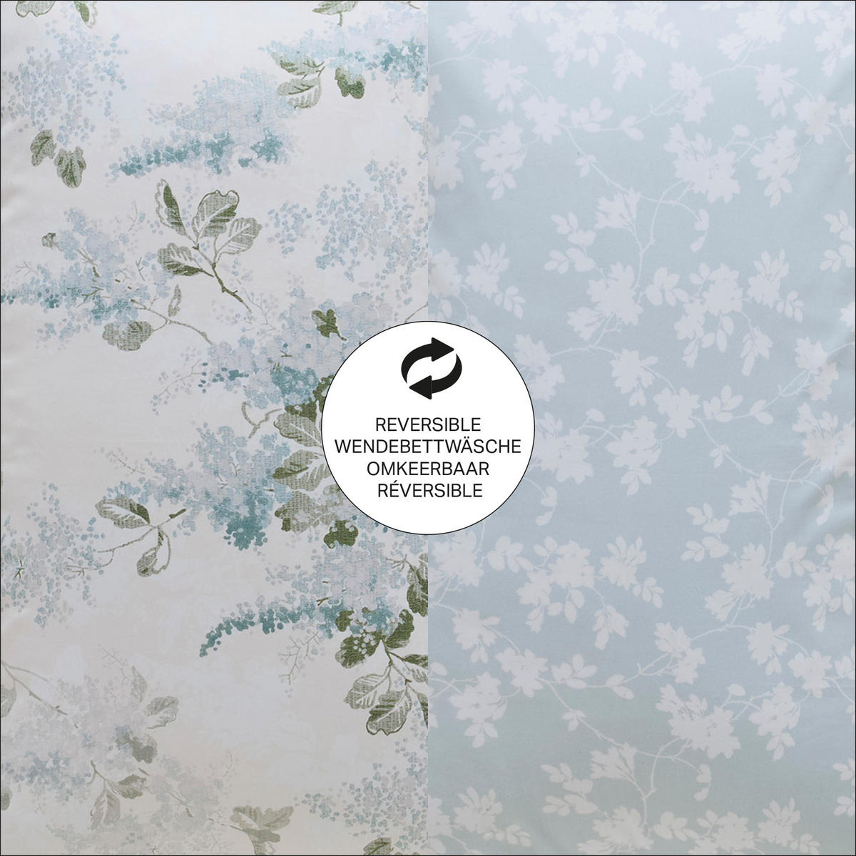 BETTWASCHE Mirabelle Blumen 3-Teilig 200x200cm - Lila, Textil (200/200cm) - LAURA ASHLEY