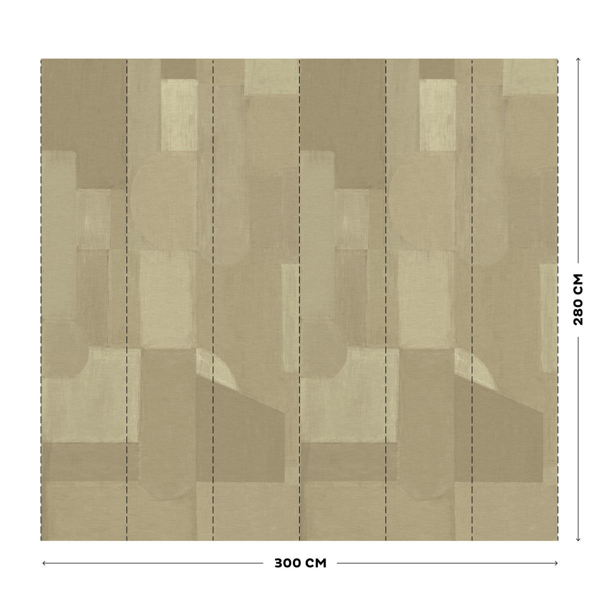 TAPETE Art Ruby - Creme, Papier/Kunststoff (300/280cm) - Art for the Home