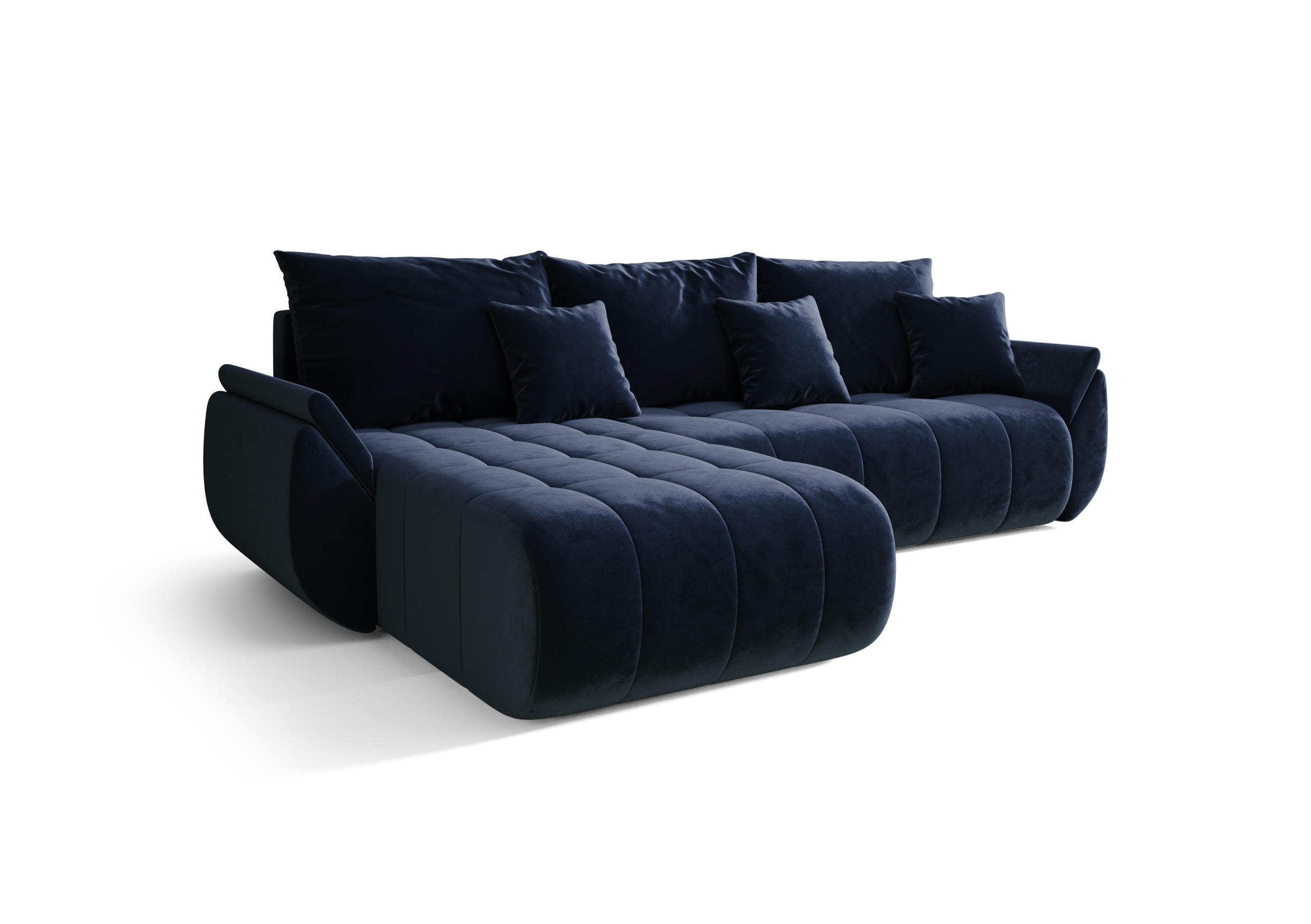 ECKSOFA mit Schlaffunktion TOKYO L Monolith 77 Links - Blau, Textil (280/185cm) - Bedante