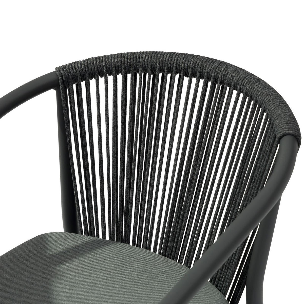 GARTENSTUHL TAVOLO 6ER-SET - Anthrazit, Textil (56/77/62cm) - IDIMEX