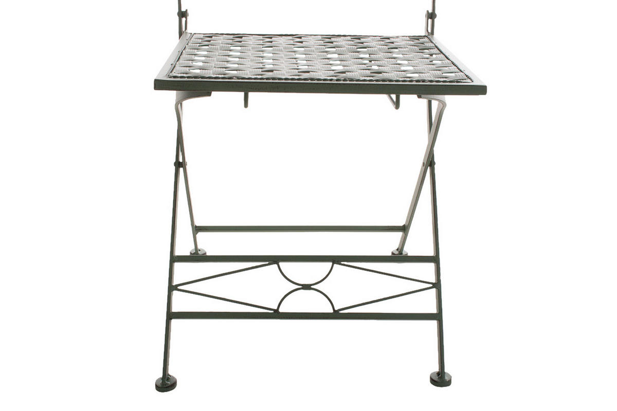 GARTENKLAPPSTUHL 2er Set Metall antik-grün - Grün, Metall (42/94/40cm) - CLP