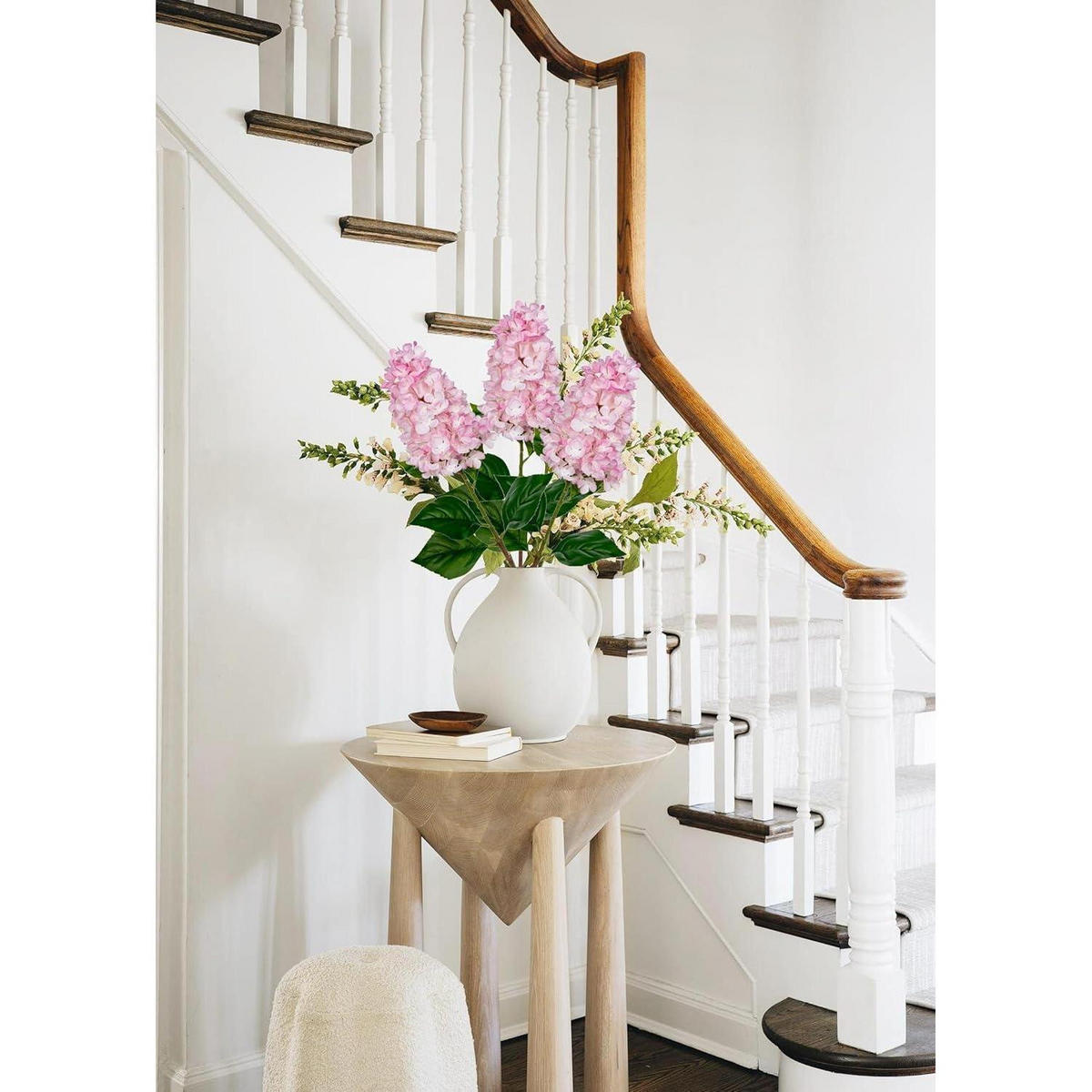 KUNSTBLUMEN 3er Set Hortensie 73CM Rosa - Rosa, Kunststoff (73cm)